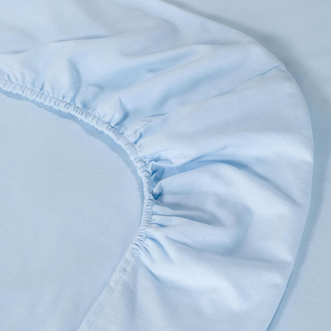 Caleffi - Bettwäsche-Set, einfarbig, Flanell, einfarbig, für Doppelbett, Himmel 160 x 190 cm Himmelb