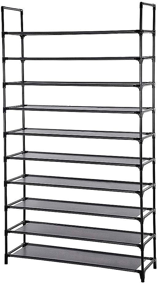 LANTUS Schuhregal mit 10/8 Ebenen, Schuhschrank hoch, 60cm Schuhablage schmal, Schuhaufbewahrung, fü