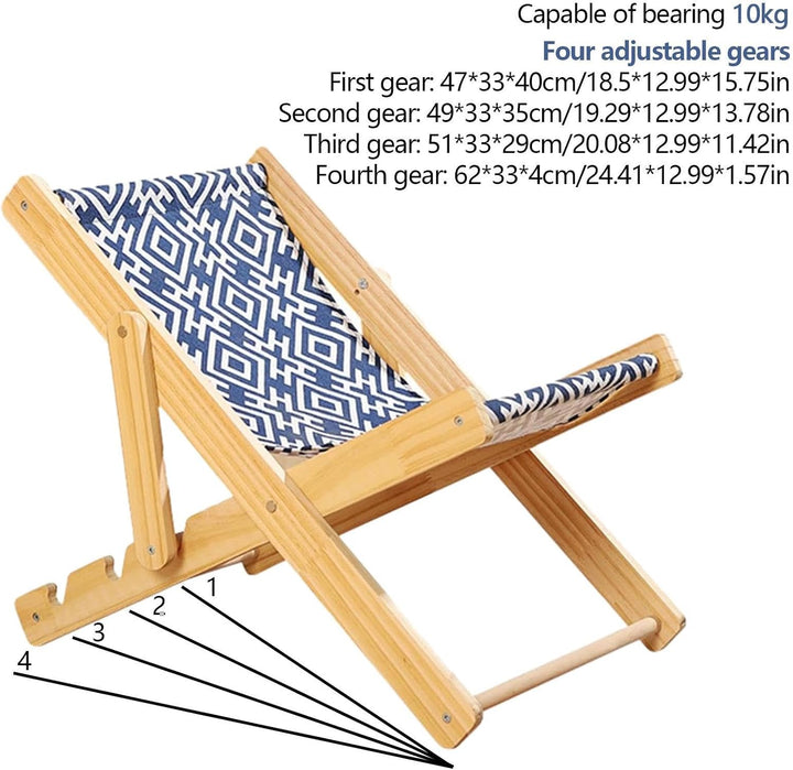 Liegestuhl für Katzen, Klappstuhl für Katzen, Sisal, erhöht, verstellbar, 10 kg, Schaukelstuhl, Katz