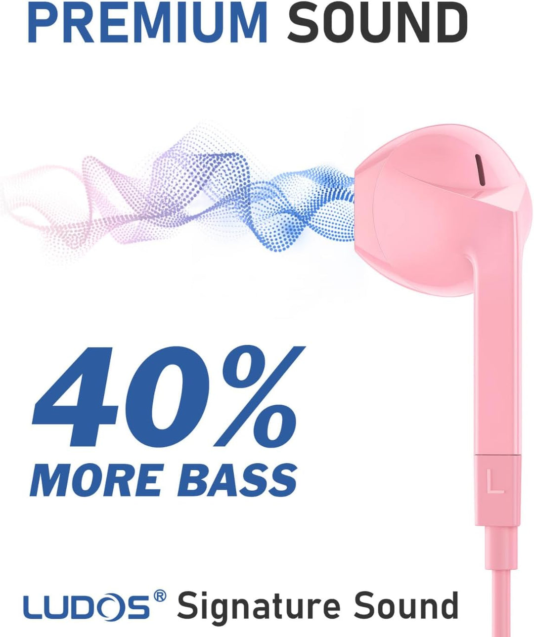 LUDOS FEROX USB C Kopfhörer, 5 Jahre Garantie für iPhone 16 15 Pro Max Plus Samsung Galaxy S24 S23 U