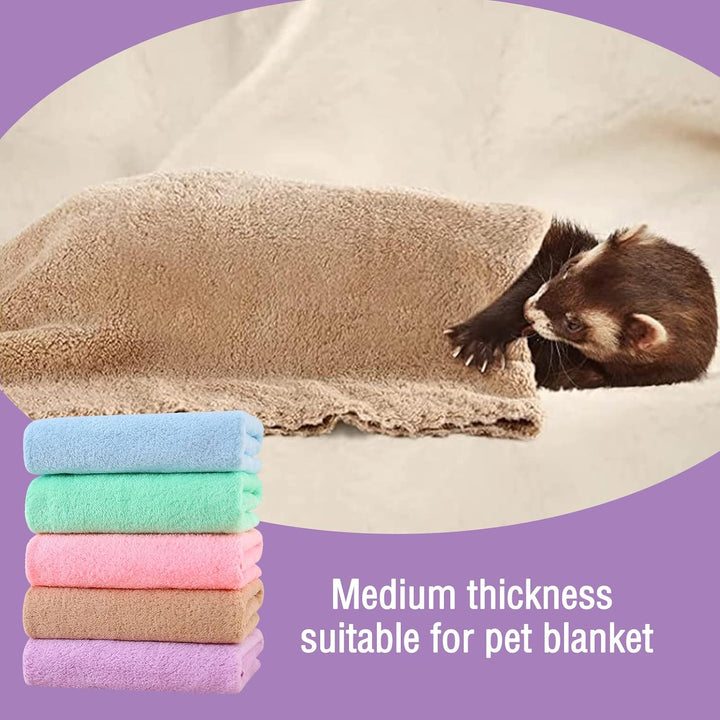 XZEIT 10 Stück Meerschweinchen Decken Hamster Fleece Käfig Liner Weiche Meerschweinchen Zubehör Klei