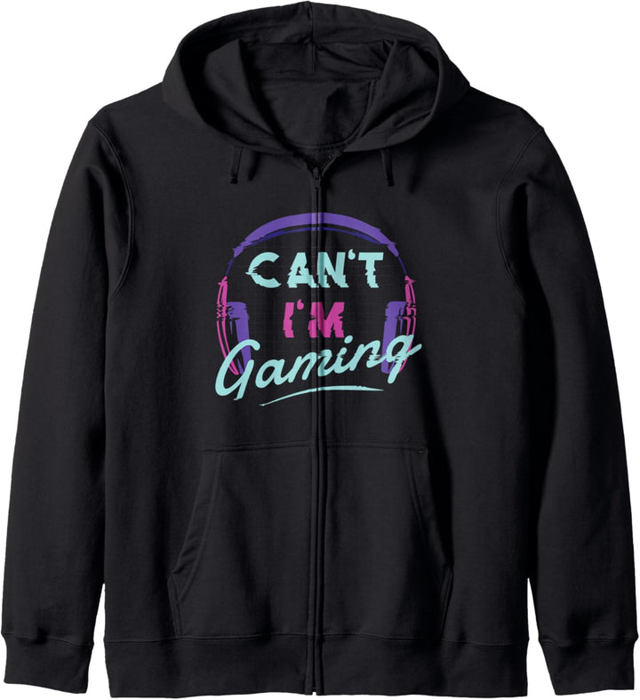 CAN'T I'M GAMING! Videospiele Meme Kapuzenjacke