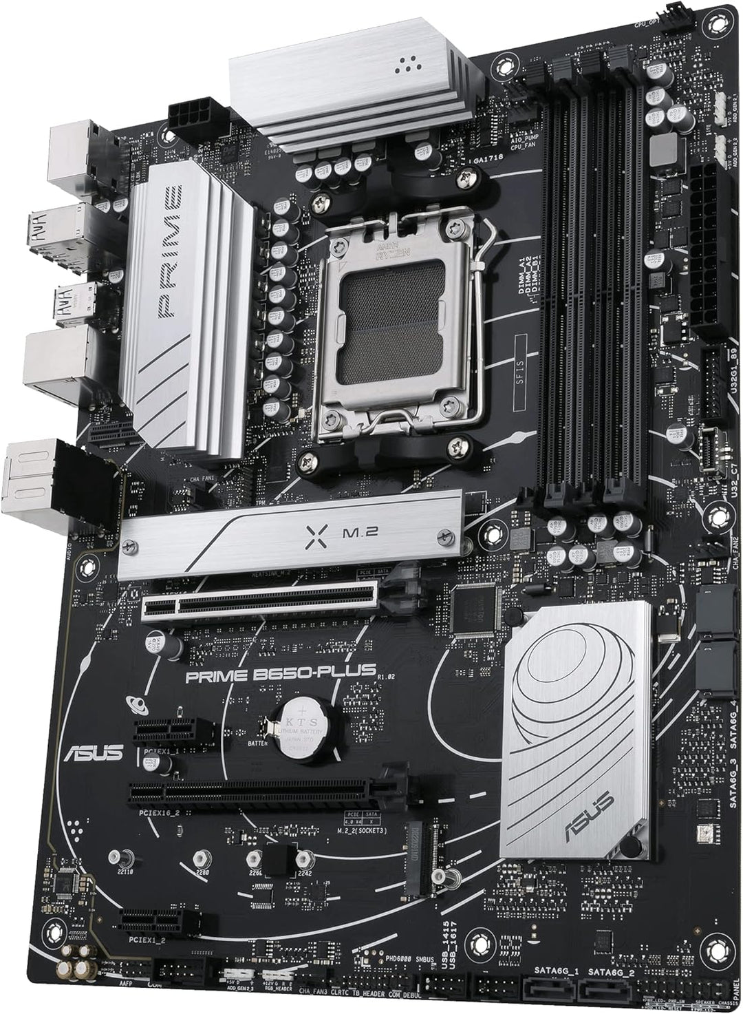 ASUS Prime B650-PLUS CSM Mainboard Sockel AMD AM5 (Ryzen 7000, ATX, DDR5 Speicher, PCIe 5.0 M.2, 2.5