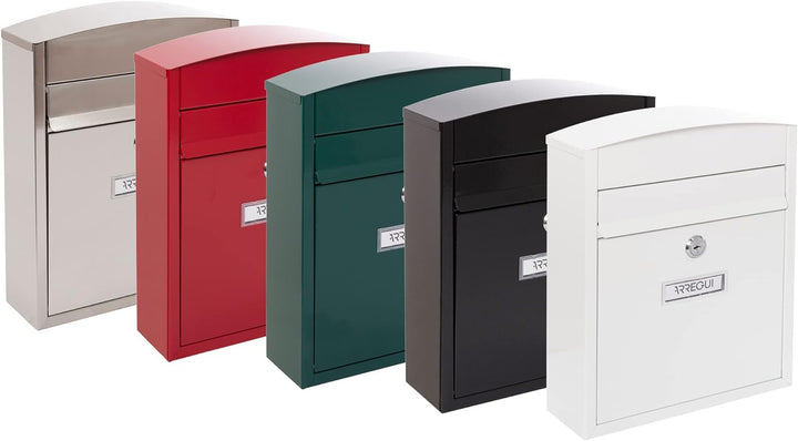 Arregui - Briefkasten aus Edelstahl, 28,5 x 24 x 9,5 cm, weiss, Weiss