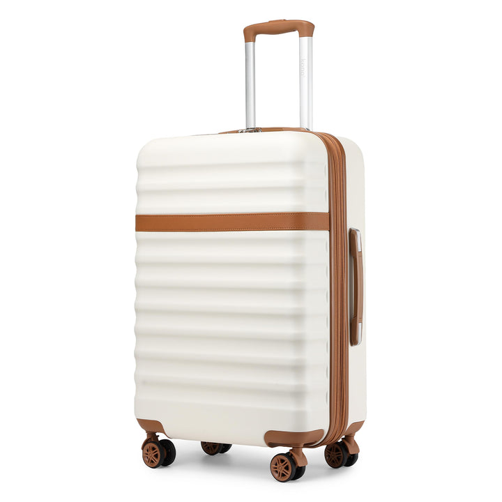 KONO Koffer Trolley Mittelgross Koffer Reisekoffer von ABS+PC Hartschalenkoffer mit 4 Rollen TSA Sch