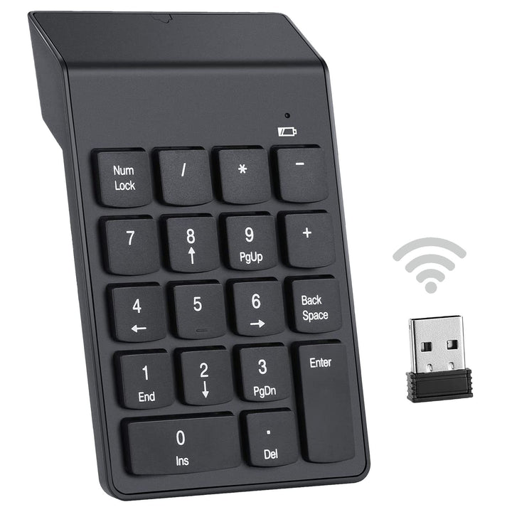 Kabellose Nummernblock Ziffernblocks 2,4G Numpad Wireless Tastatur Numberic 18 Tasten Nummernblöcke