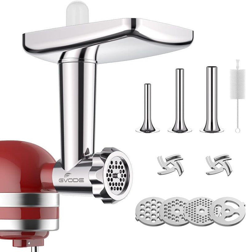 Edelstahl Fleischwolf Aufsatz für Kitchenaid Zubehör, Hohe Qualität Edelstahl Fleischwolf für Kitche