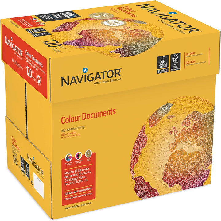 Kopierpapier Navigator A4 120G 8 x 250Bl Weiss Colou Kopierer/Laser/Inkjet Carton de 8 x 250 feuille
