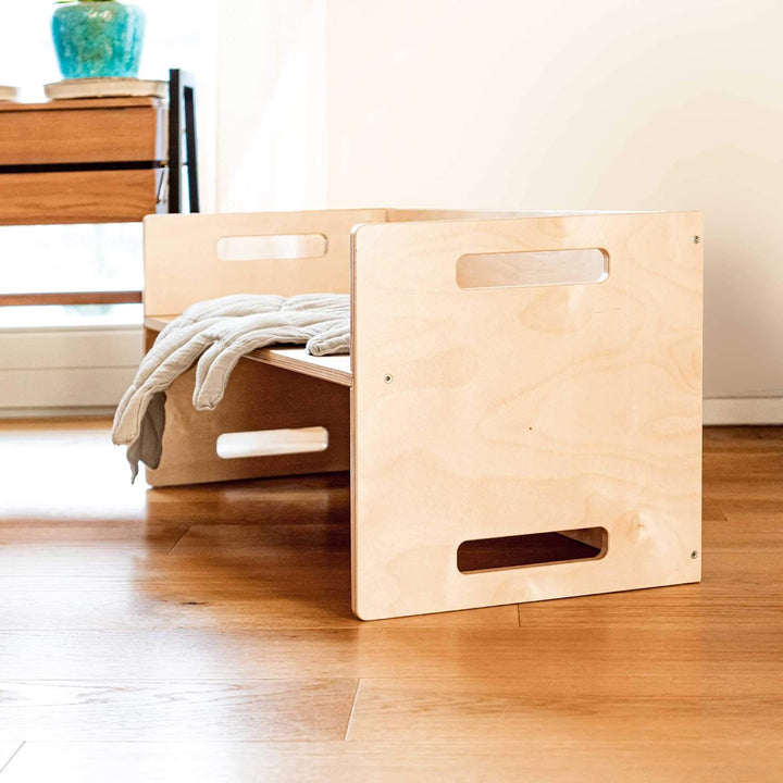 Ehrenkind® Kinder Hocker | Vielseitig & Stabil | Montessori Hocker | Wendehocker aus Birkenschichtho