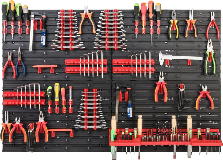 Lagersystem Werkstattregal | 115 x 78 cm | | Wandregal mit Werkzeughalterungen - Wandplatten Extra S