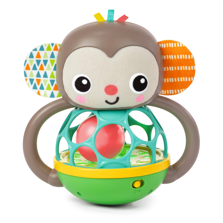 Bright Starts, Grab & Giggle AFFE Leuchtendes Musikalisches Rasselspielzeug mit leicht zu greifendem