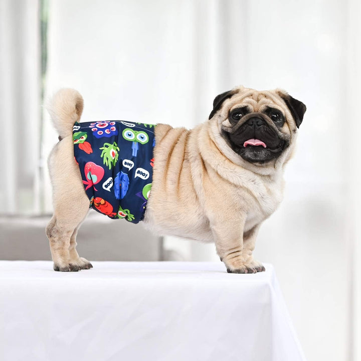CuteBone Männlich Waschbare Hundewindeln Bauchbänder,3 Stück Wiederverwendbare hund bauchband für Rü