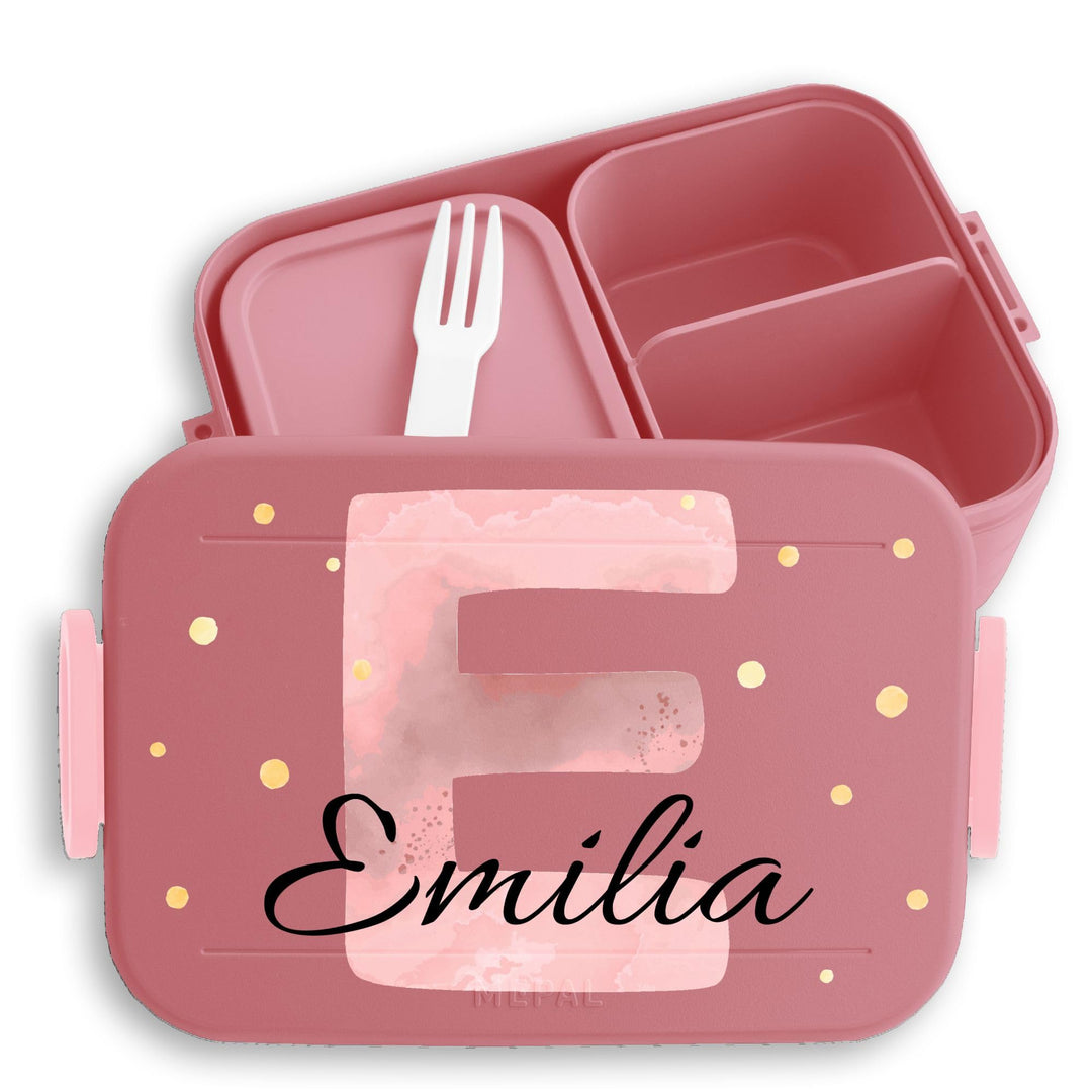 Kinder Bento Box Midi Lunchbox Mepal Bentobox - Initialen Buchstabe - Personalisierbare Brotdose für