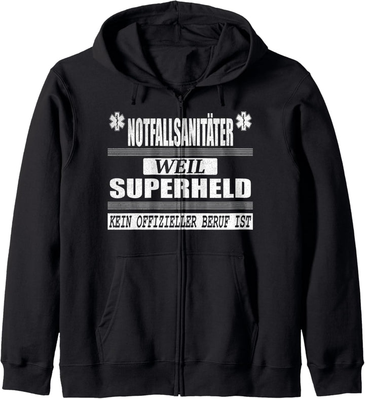Notfallsanitäter Geschenk Superheld Notfall Rettungsdienst Kapuzenjacke