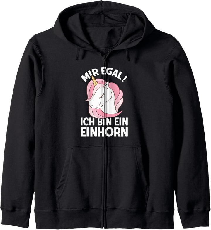 Mir Egal Ich Bin Ein Einhorn Spruch Kapuzenjacke