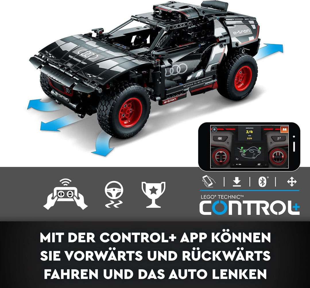 Lego 42160 Technic Audi RS Q e-tron, ferngesteuertes Rallye-Auto-Spielzeug, Dakar-Rallye-Geländewage