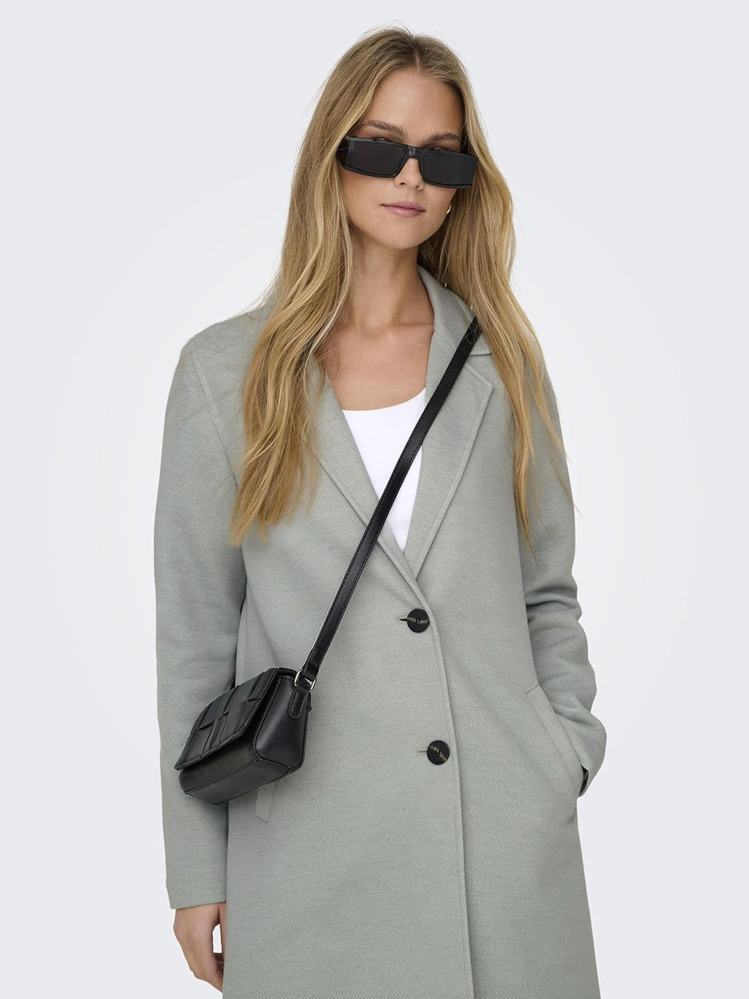 ONLY Damen Onlcarrie Mel Coat Cc OTW Mantel S Lichen, S Lichen