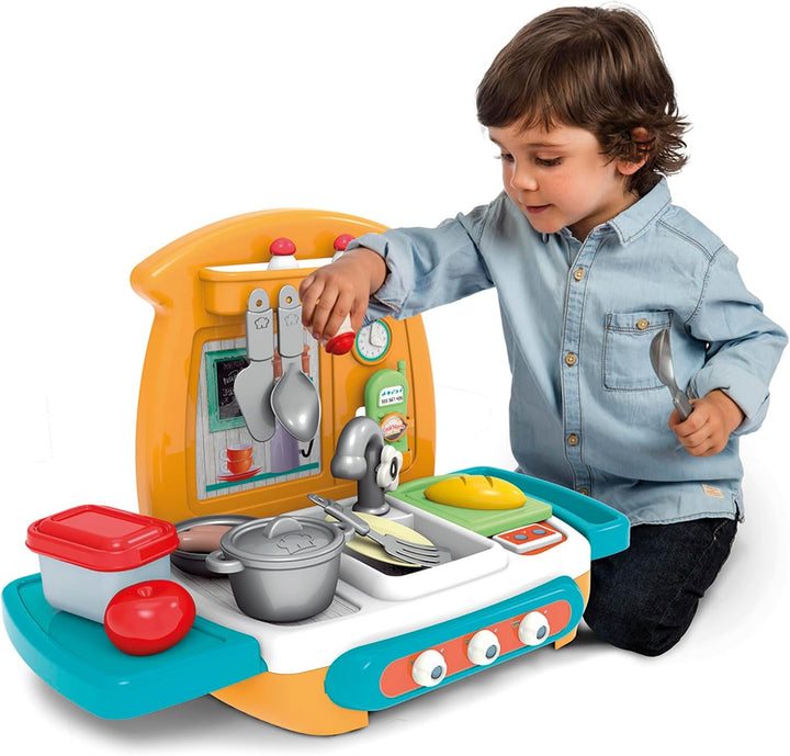 Chicos - My First Kinderküche | inkl. 15 Zubehörteile wie Töpfe, Besteck, Obst und Pfanne | Empfohle