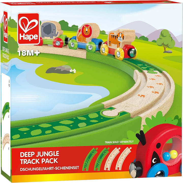 Hape E3803 Railway Spielzeug-Dschungelfahrt-Schienenset, Dschungelfahrt-Schienenset