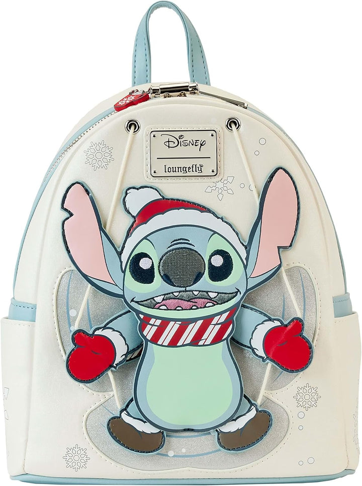 Disney Stitch Holiday Snow Angel Glitter Mini Rucksack, Weiss/opulenter Garten, Einheitsgrösse, Mini