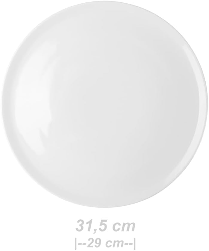 Holst Porzellan KPL 245 PL 30 2-tlg. Porzellan Torten- &amp; Kuchenplatten-Set 32 cm rund Weiss 31,5 x 2