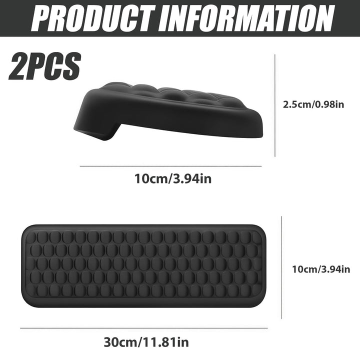 2 Stück L Förmige Handgelenk Ellenbogenkissen: 30 x 10 cm Ergonomisches Memory Foam Schreibtischkant