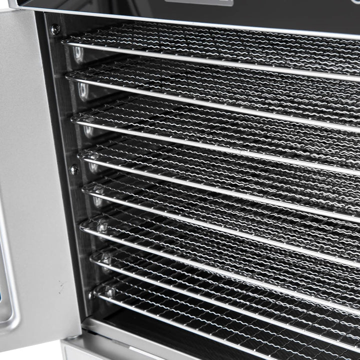Dörrautomat Edelstahl Dörrgerät mit Timer, 8 Tabletts und Lebensmittelklammer Dörrapparat 700W 35-75