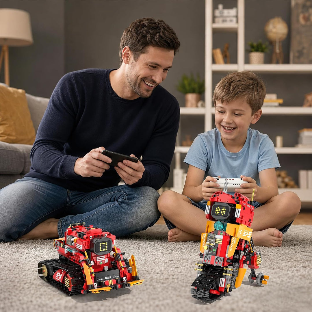 Technic Roboter Bausets ab 8+ Jahren, 896Teile, 5-in-1 RC-Roboter und Auto