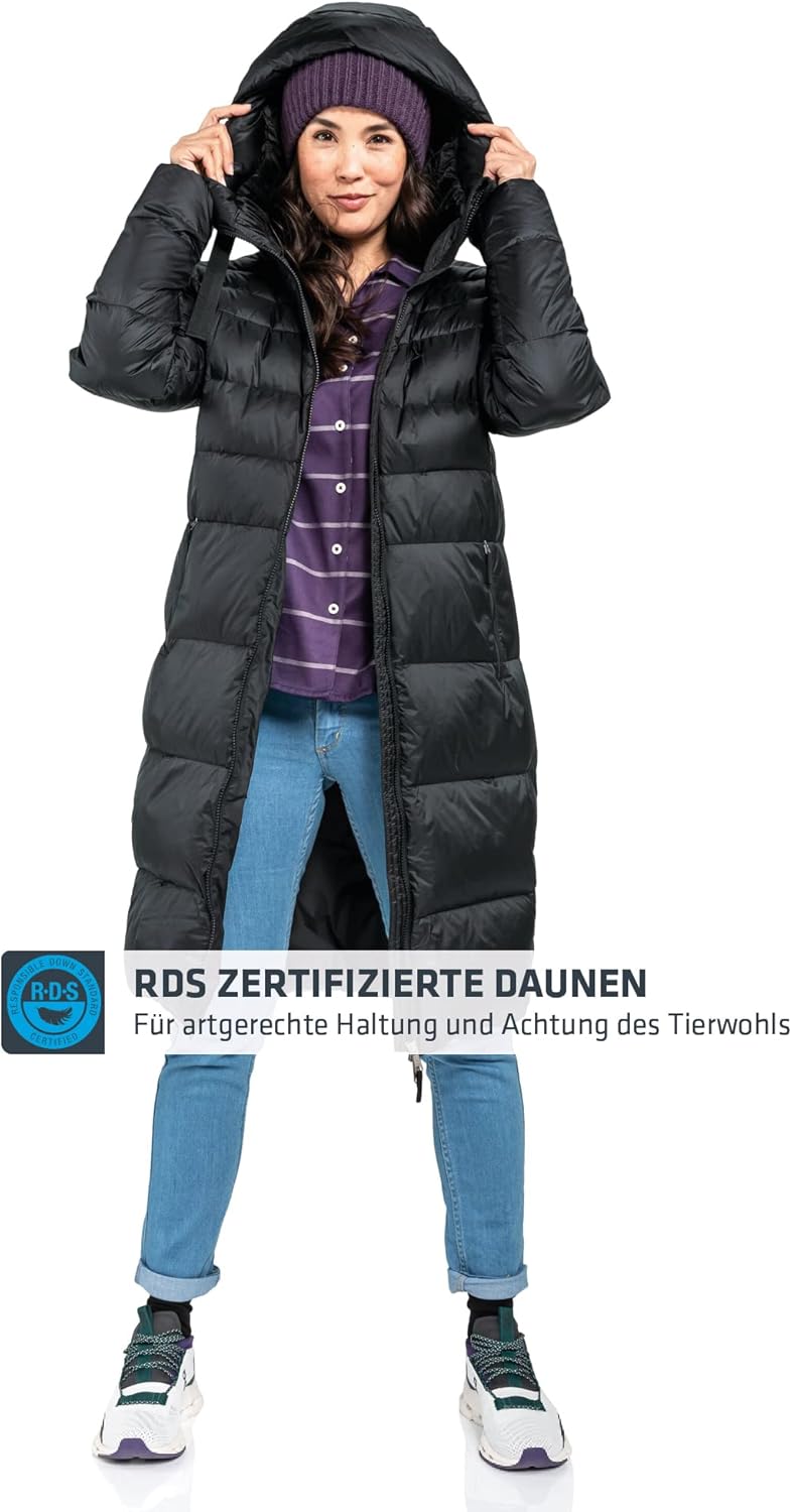 Schöffel Damen Down Coat Kenosha L, wind- und wasserabweisender Daunenmantel mit RDS-zertifizierten