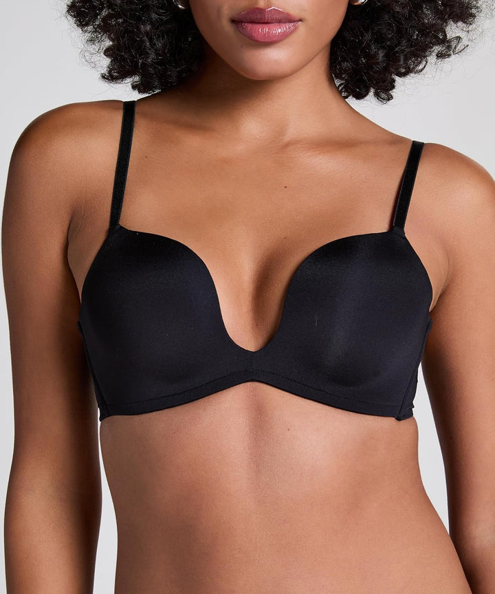 Hunkemöller Vorgeformter Push-up-Bügel-BH Deep-V - - 75C Caviar, 75C Caviar