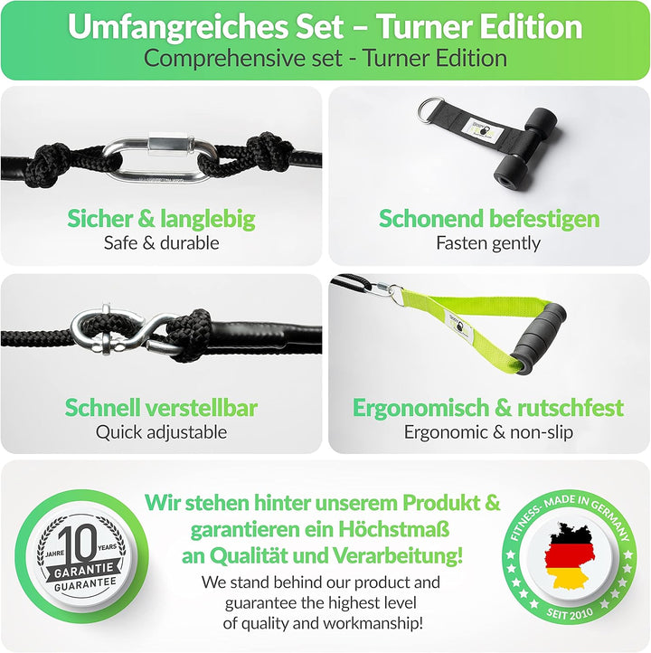 BodyCROSS Premium Schlingentrainer Expert Edition, Made in Germany, geprüft & Zertifiziert, Slingtra