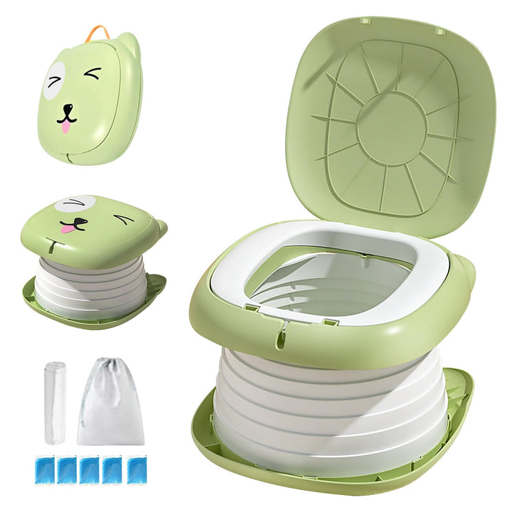 Faltbarer Toilettensitz für Kinder, Reisetöpfchen für Auto, Outdoor & Indoor, Praktisch für Camping