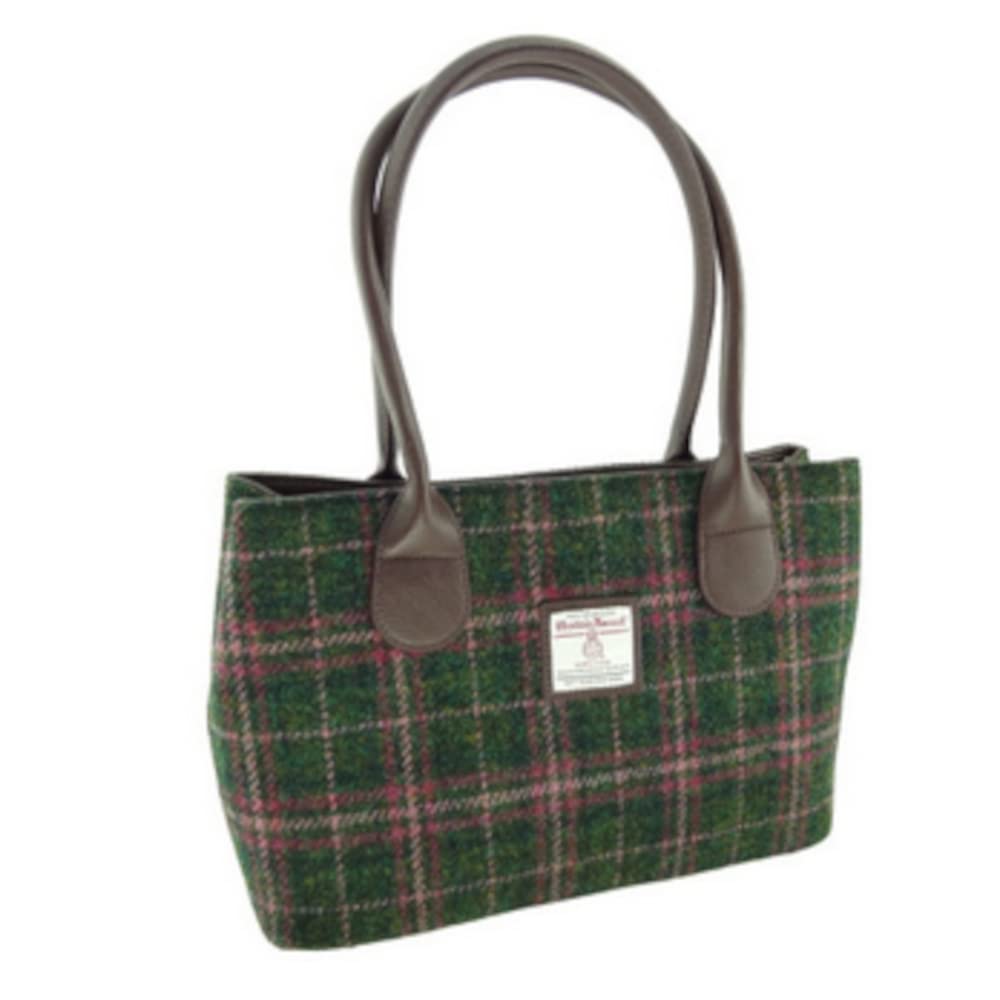Glen Appin Damen Fg Umhängetasche Col 107 Green Plum Check, Col 107 Green Plum Check