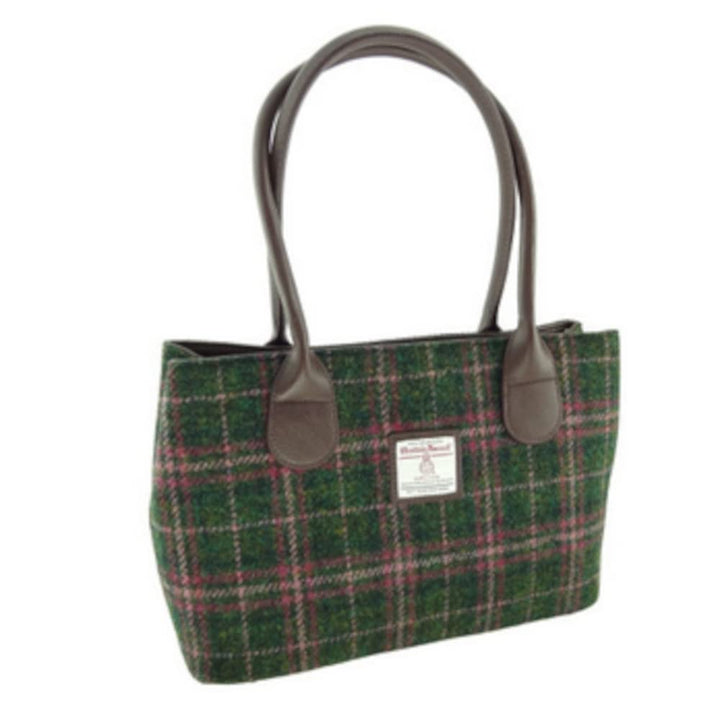 Glen Appin Damen Fg Umhängetasche Col 107 Green Plum Check, Col 107 Green Plum Check