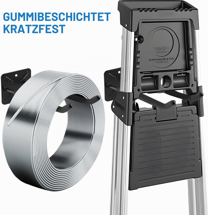 Joyseedi 2 Stück Garagenhaken Schwerlast, Schwarz Wandhaken Schwerlast Lang Universal Garage Storage