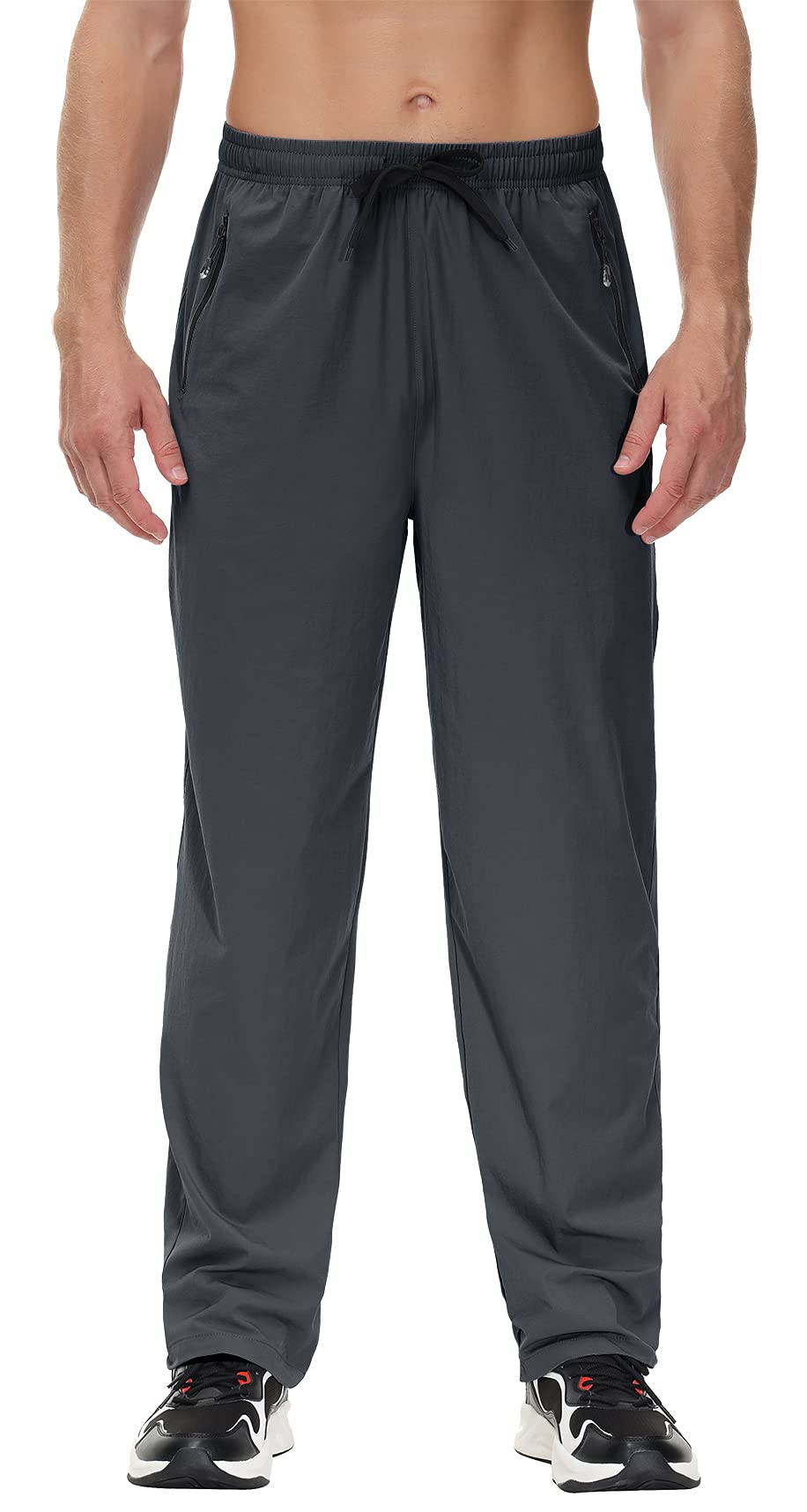 Butrends Herren Wanderhose Leicht Outdoorhose Workout-Laufhosen Atmungsaktive Sporthose XS Dunkelgra