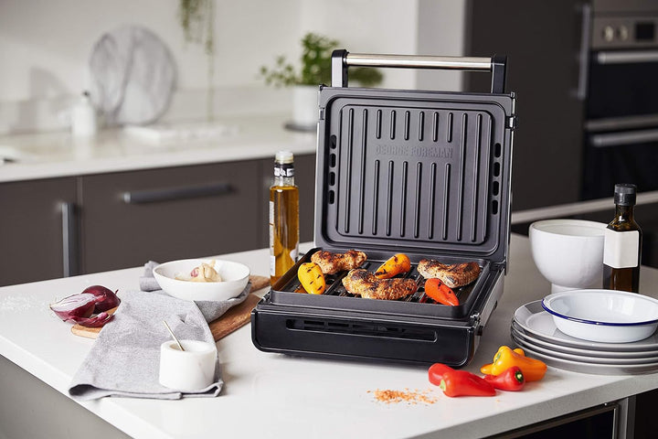 George Foreman Kontaktgrill & Panini- / Sandwichgrill [Smokeless - 87% weniger Rauch] Tischgrill (ab