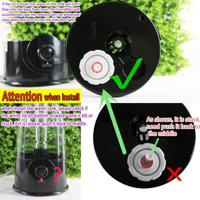 Coospider Reptile Fogger Terrarien Luftbefeuchter Nebelmaschine Mister- 3 Liter Tank 380L/h High Vol