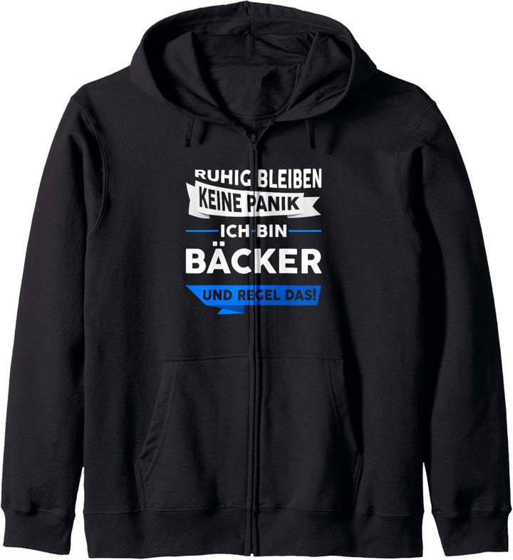 Bäcker Beruf Bäckerei Konditor Bäckermeister Geschenk Spruch Kapuzenjacke