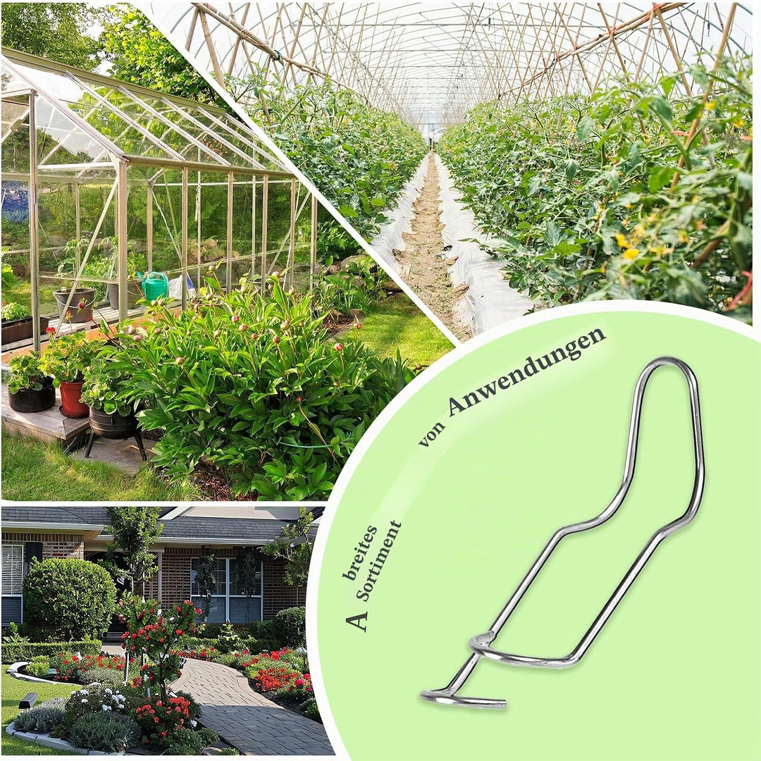 50 Stück Tonkinklammern, Pflanzenspalier Verbindungsschnallen, Bambusklammern, Garten-Rankhilfen Pfl