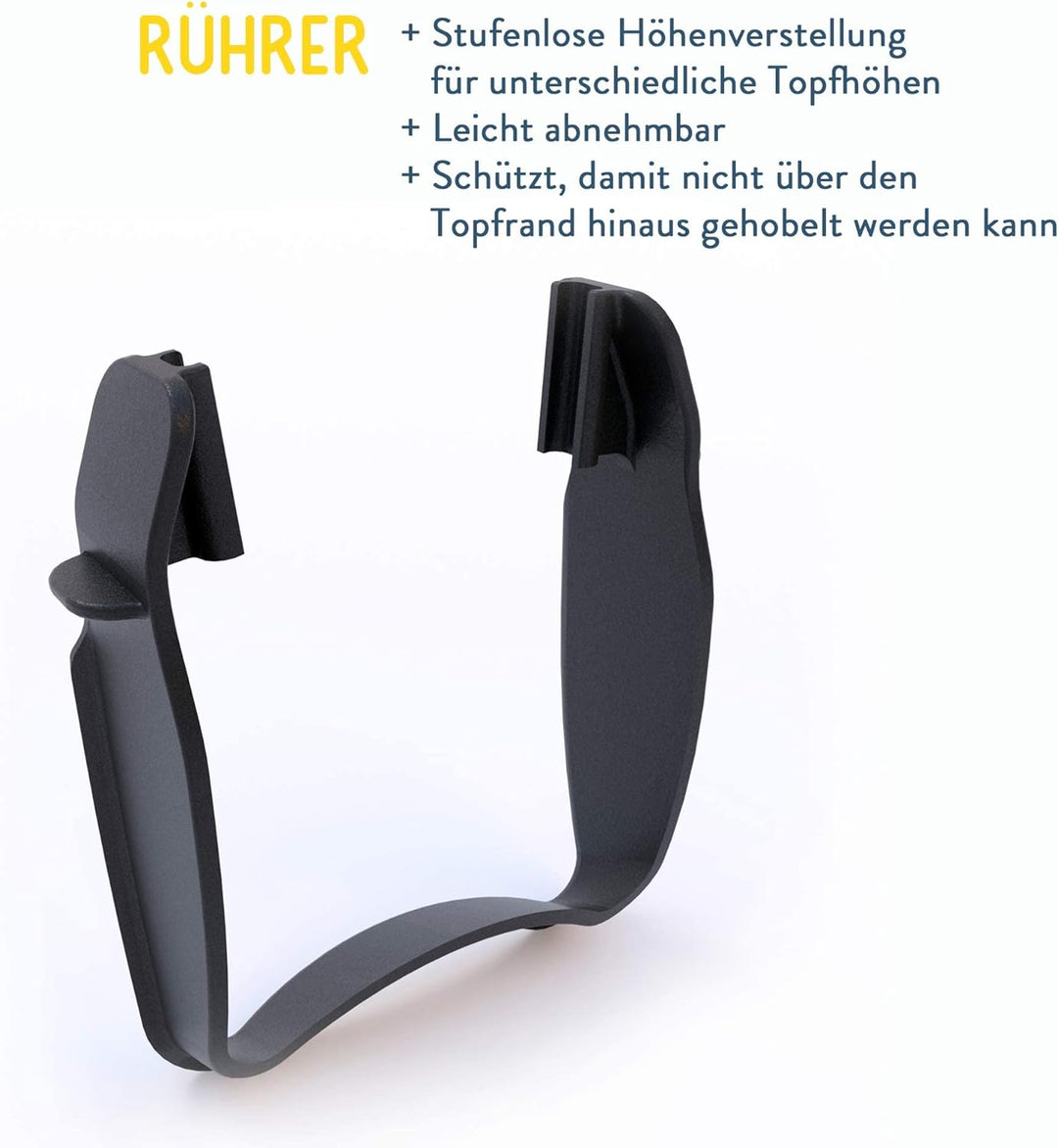 Rührspatz® Edelstahl Spätzlehobel mit Rührfunktion, super hygienisches Design, Grosse und kleine Spä