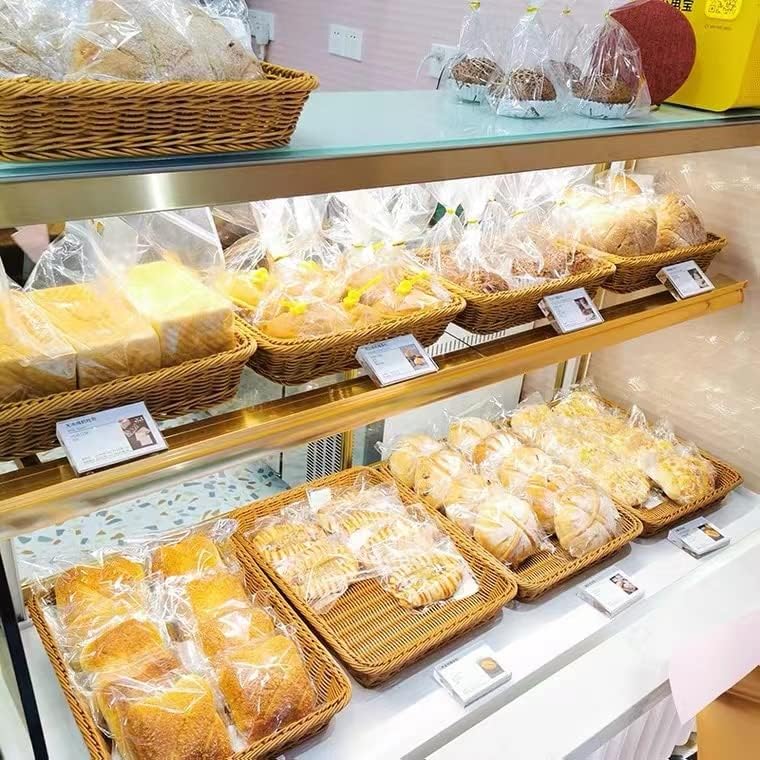 2 Packungen 15,7 Zoll Brotkörbe zum Servieren,Rechteckige Körbe zur Aufbewahrung,Weidenkörbe (Grosse