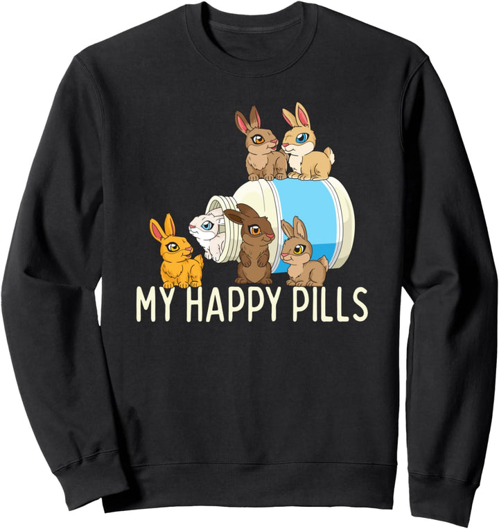 Süsses Kaninchen Machen Glücklich Lustiges Häschen Sweatshirt