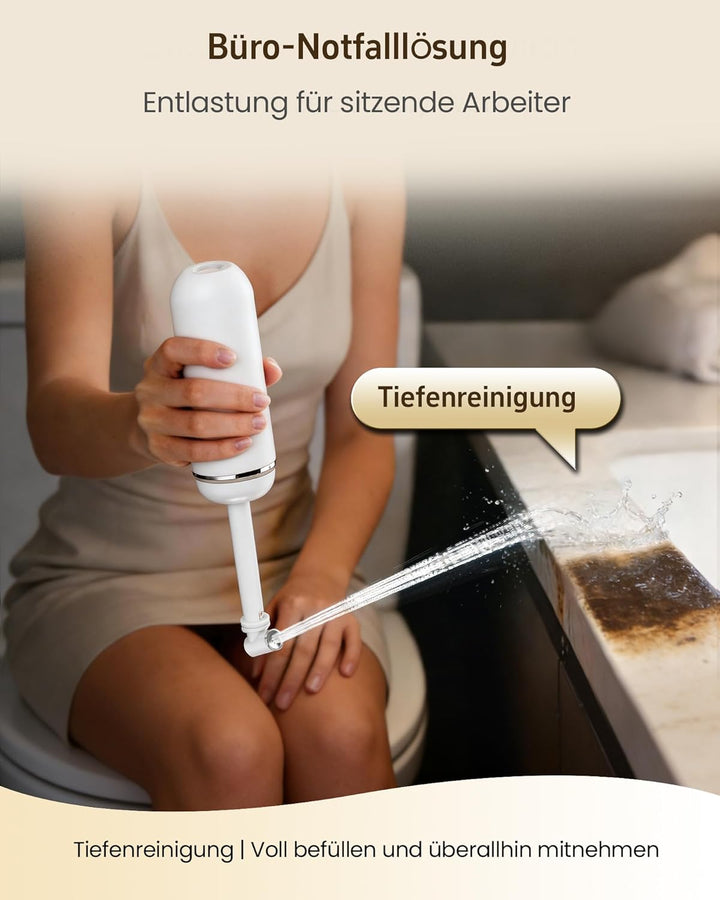 Tragbares Reise Po Dusche mit Einziehbarer Düse | BPA-free Podusche &amp; Intimdusche für Frau und Mann