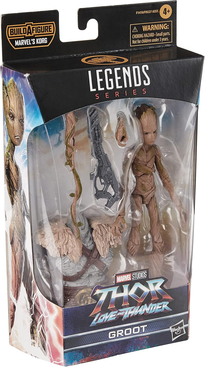 Hasbro Marvel Legends Thor: Love and Thunder 15 cm grosse Groot Action-Figur, 4 Accessoires, 1 Build