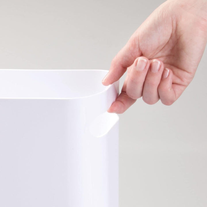 mDesign Mülleimer mit Griffen – moderner Abfalleimer mit 5,7 Litern Fassungsvermögen – Papierkorb au