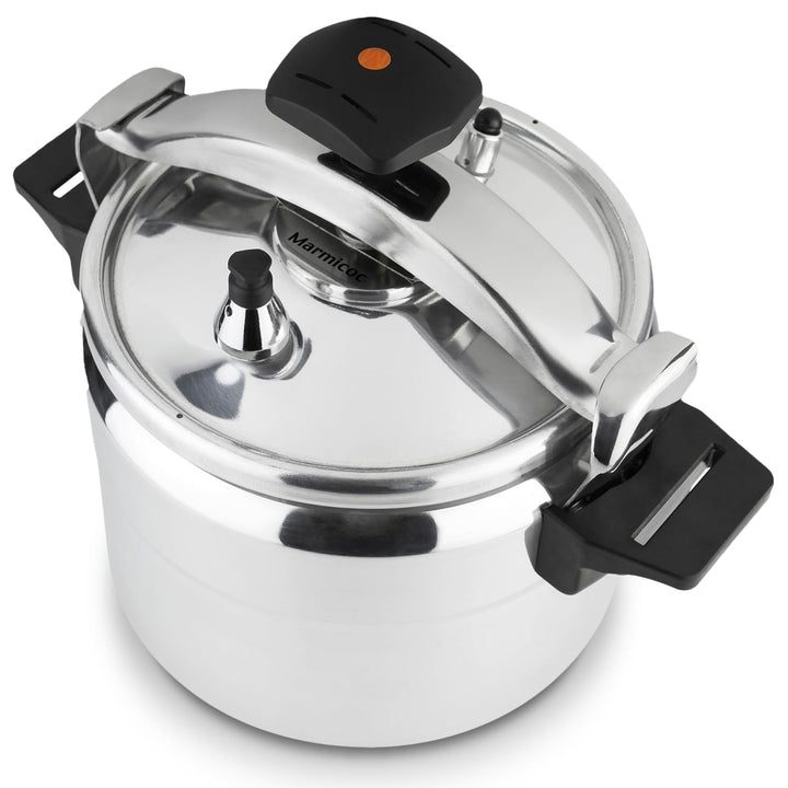 Alumax Traditioneller Schnellkochtopf, 8 l, extra dickes Aluminium, 3 Sicherheitssysteme, kompatibel