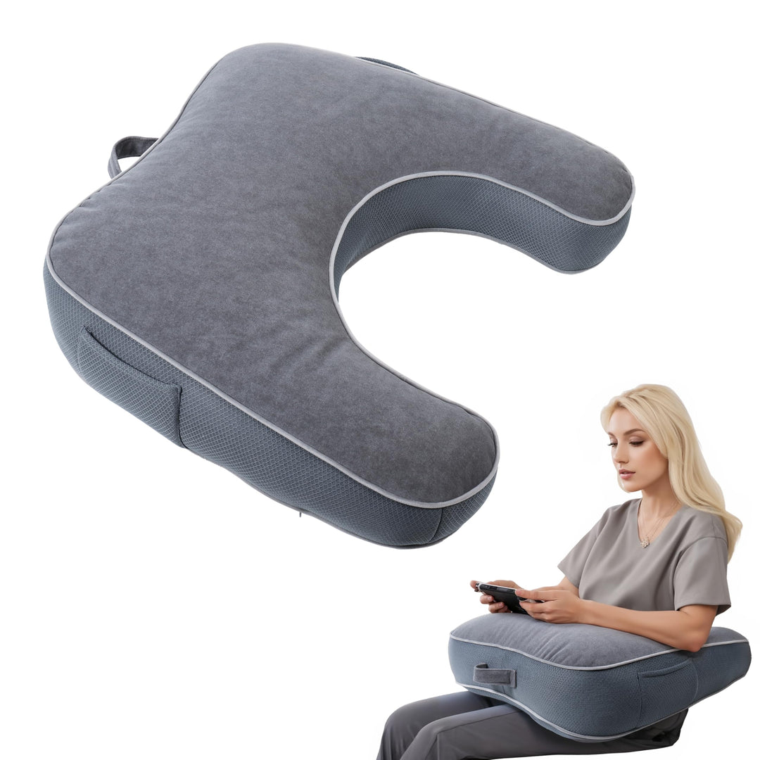 Lesekissen für Gaming, Gaming-Kissen für den Schoss, Häkelkissen zur Unterstützung des Schosses, Arm