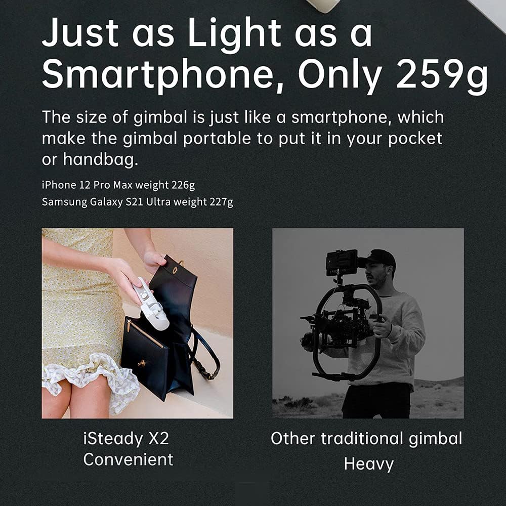 Hohem ISteady X2-3-Axis Smartphone Faltbarer Gimbal Handheld Stabilisator Mit Fernbedienung Typ C Re