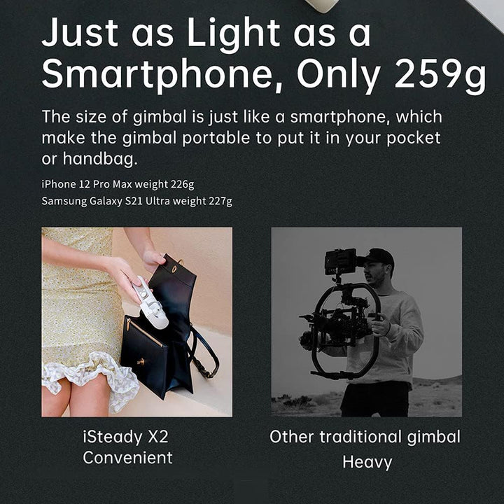 Hohem ISteady X2-3-Axis Smartphone Faltbarer Gimbal Handheld Stabilisator Mit Fernbedienung Typ C Re